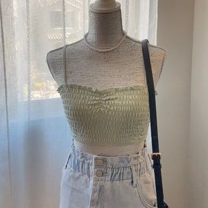sky and sparrow light green crop top